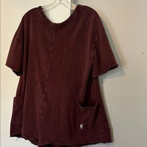 Free People Movement Brown Hot Shot tee Romper